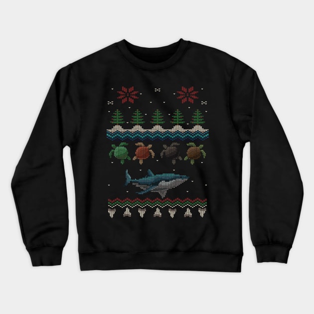 Ugly Ocean Christmas Sweater Crewneck Sweatshirt by AnotheHero